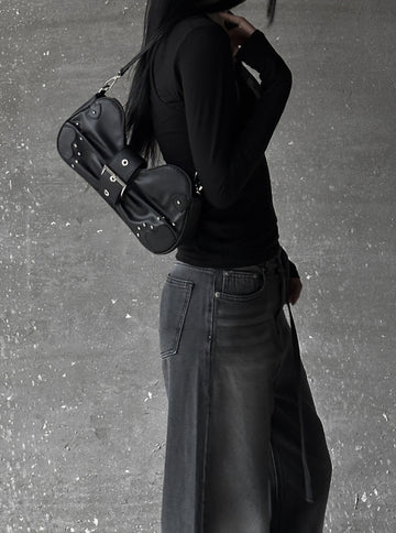 Heart Buckle Two Way Shoulder Bag